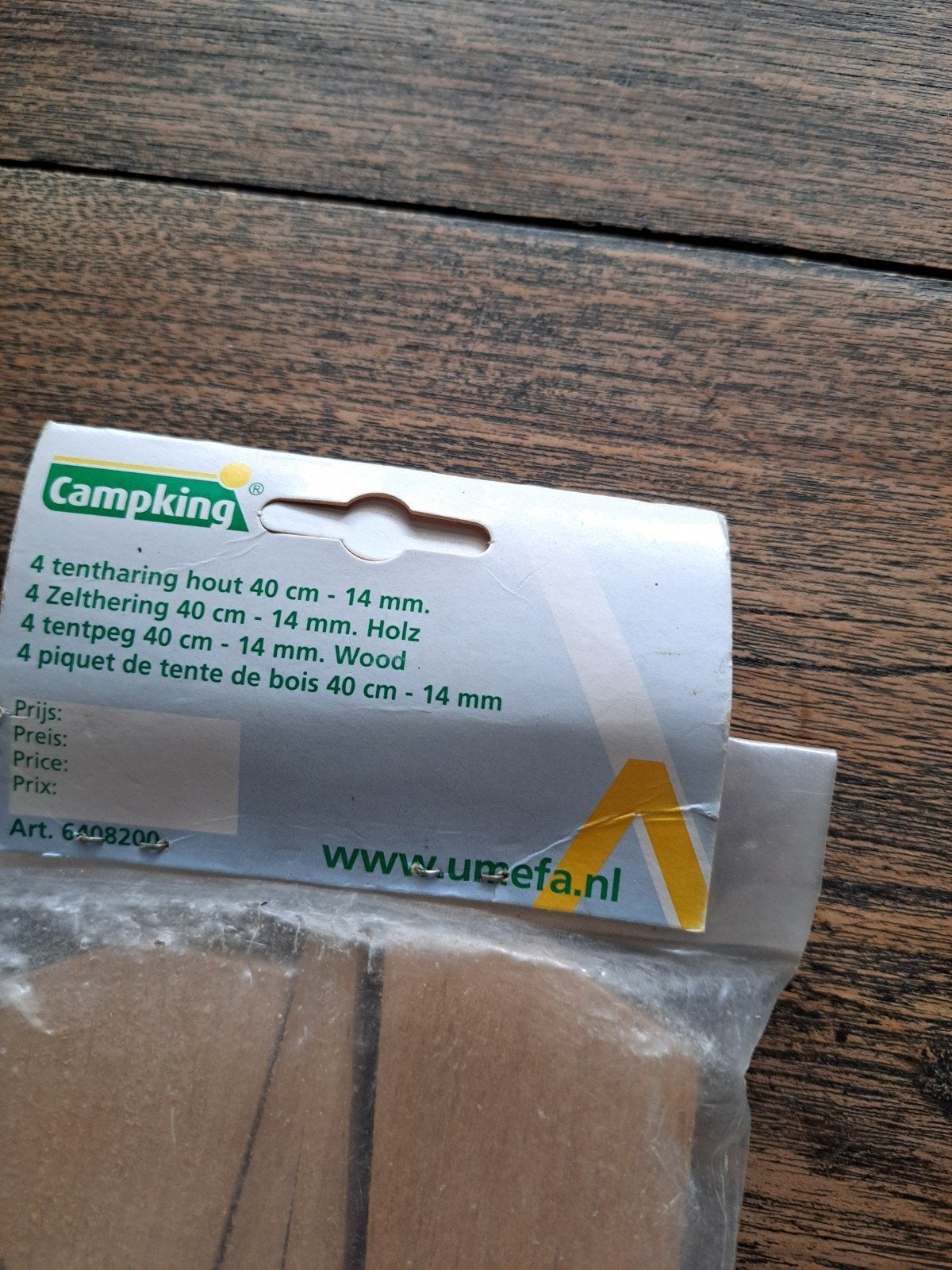 Camping houten tentharingen 30cm en 40cm, Caravans en Kamperen, Ophalen of Verzenden, Nieuw