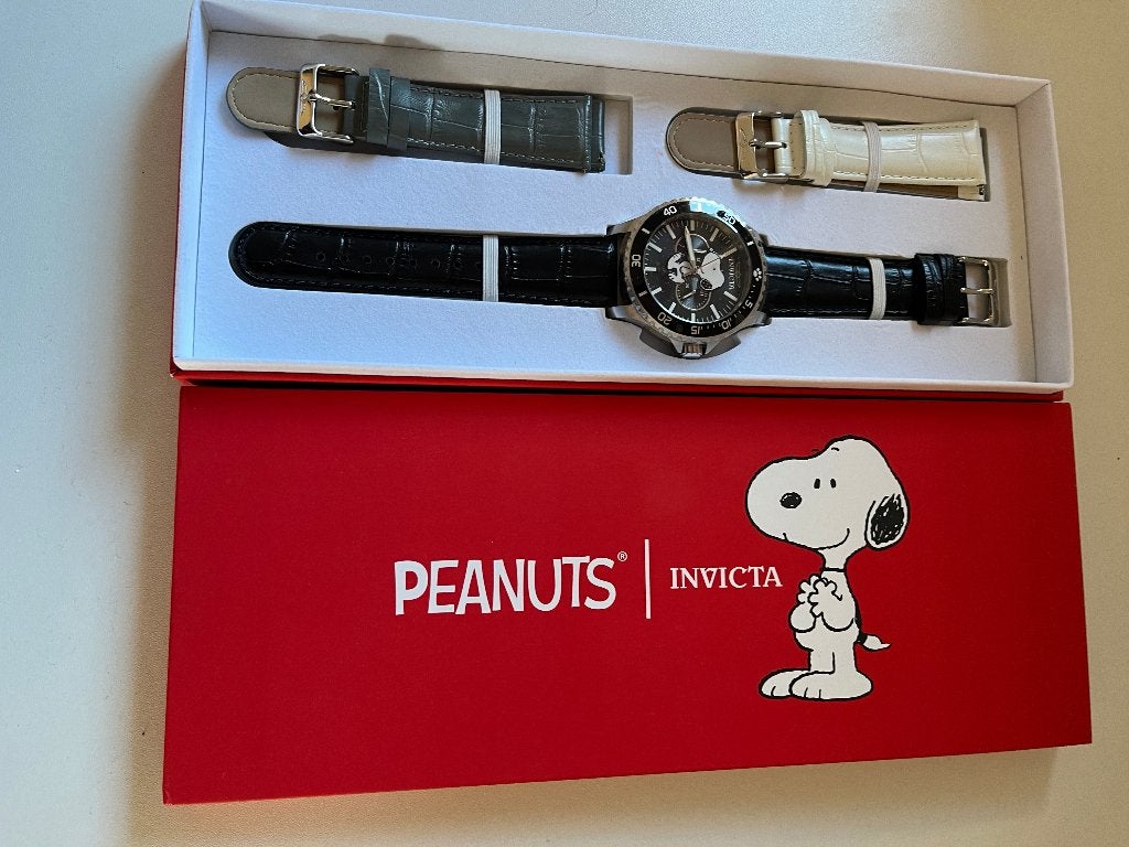 Invicta Character - Snoopy 38636Herenhorlog- QuartzUurwerk, Staal, Staal, Polshorloge, Nieuw