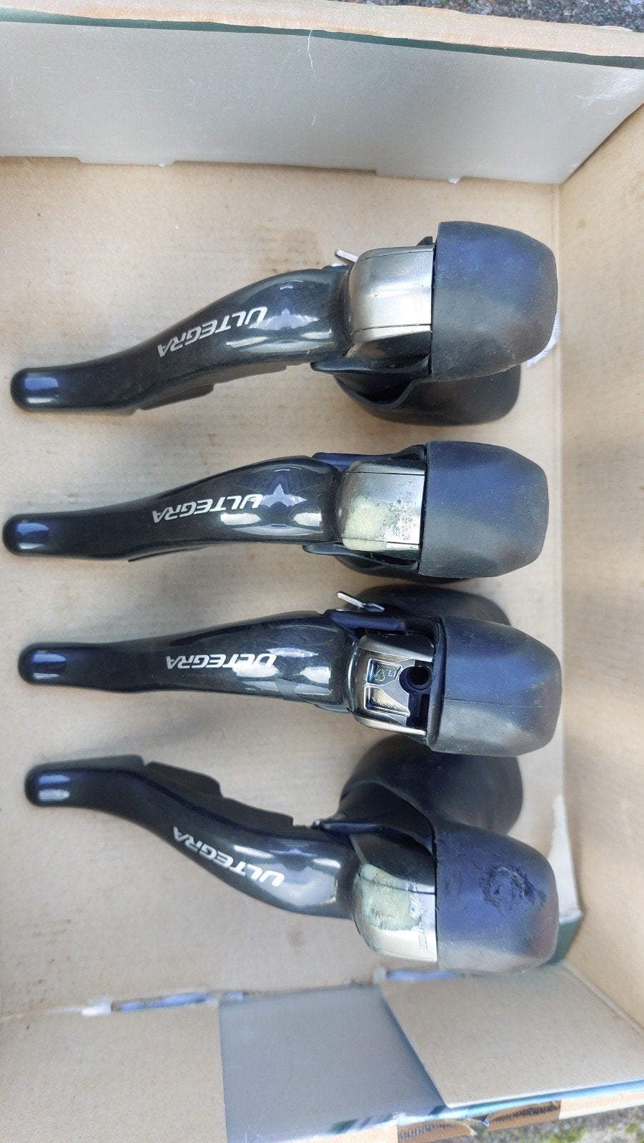 Shimano Ultegra shifters 6700 / 6703 4 stuks voor onderdelen, Fietsen en Brommers, Ophalen of Verzenden, Gebruikt, Racefiets, Shimano Ultegra