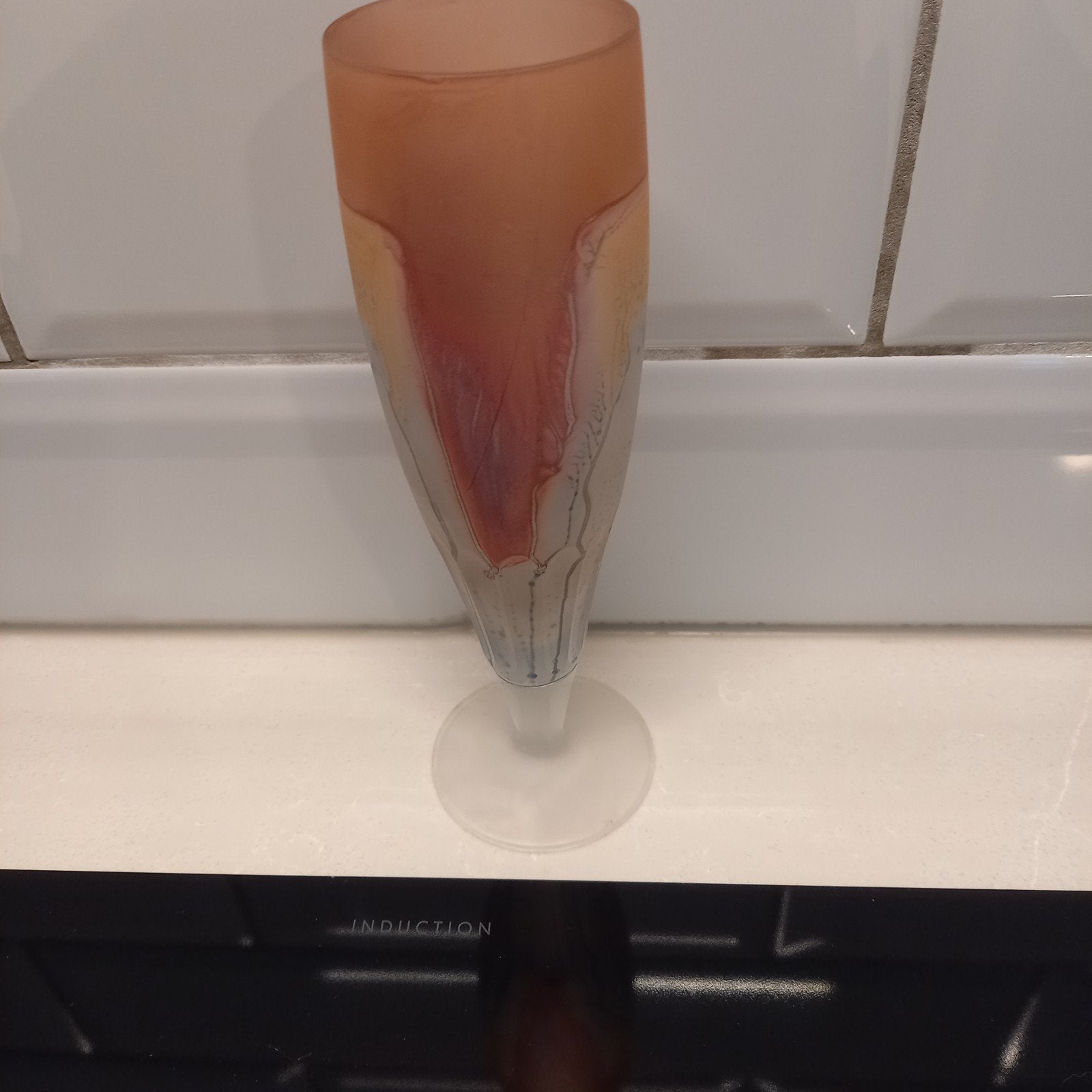 Prachtig handgeblazen glaskunst champagneglas / flûte, Ophalen of Verzenden