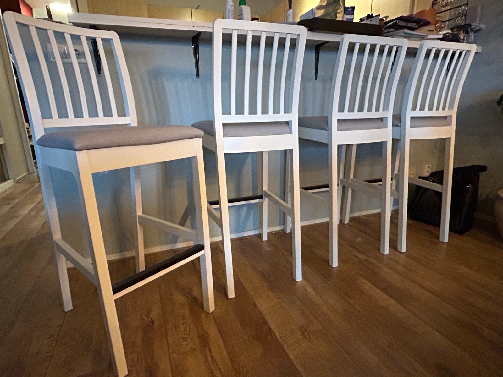 Ekedalen stoelen Ikea. Set van 4, Ophalen, Met voetsteun, Zo goed als nieuw, 90 cm of meer