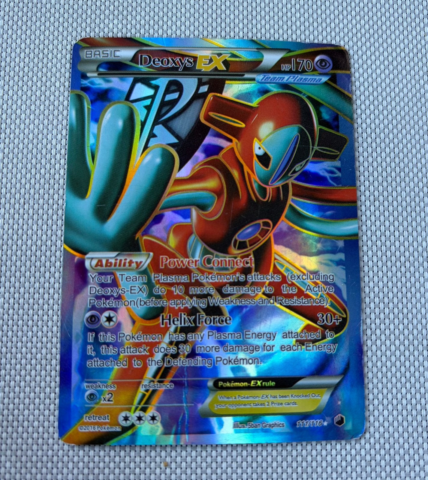 Pokemon Deoxys EX Team Plasma 111/116, Ophalen, Gebruikt