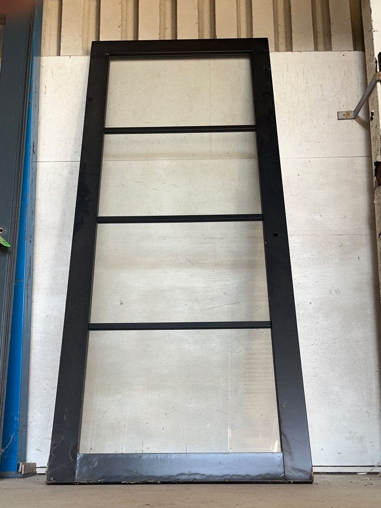 Taatsdeur glazendeur ( 638 ), Ophalen, Gebruikt, 80 tot 100 cm, 215 cm of meer