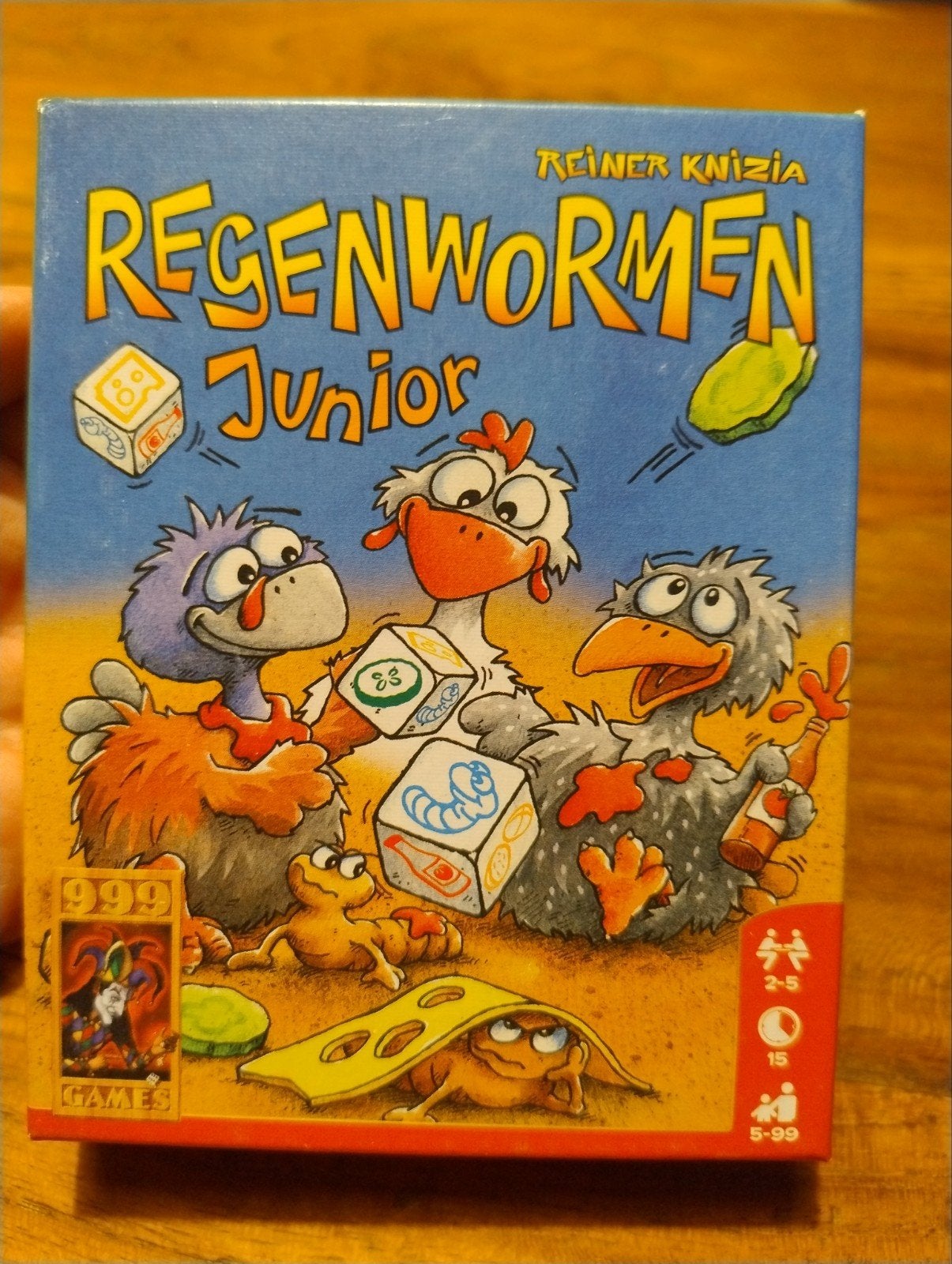 Regenwormen Junior - Dobbelspel voor kinderen (2-5 spele, Een of twee spelers, Ophalen of Verzenden, Gebruikt, 999 Games
