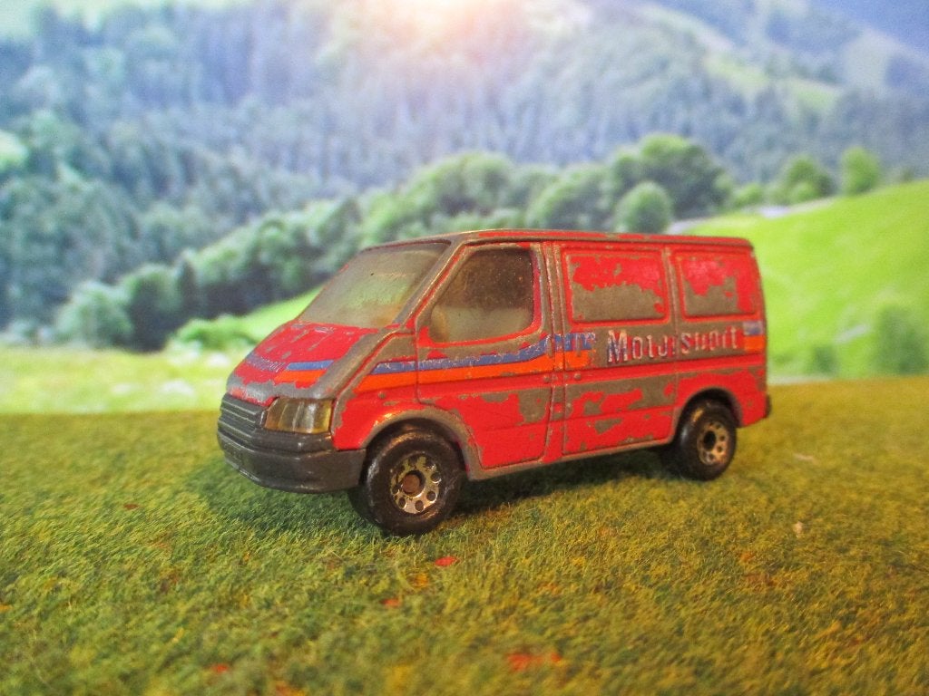 1:63 Ford Transit Mk.3 Matchbox - Motorsport, Ophalen of Verzenden, Gebruikt, Auto