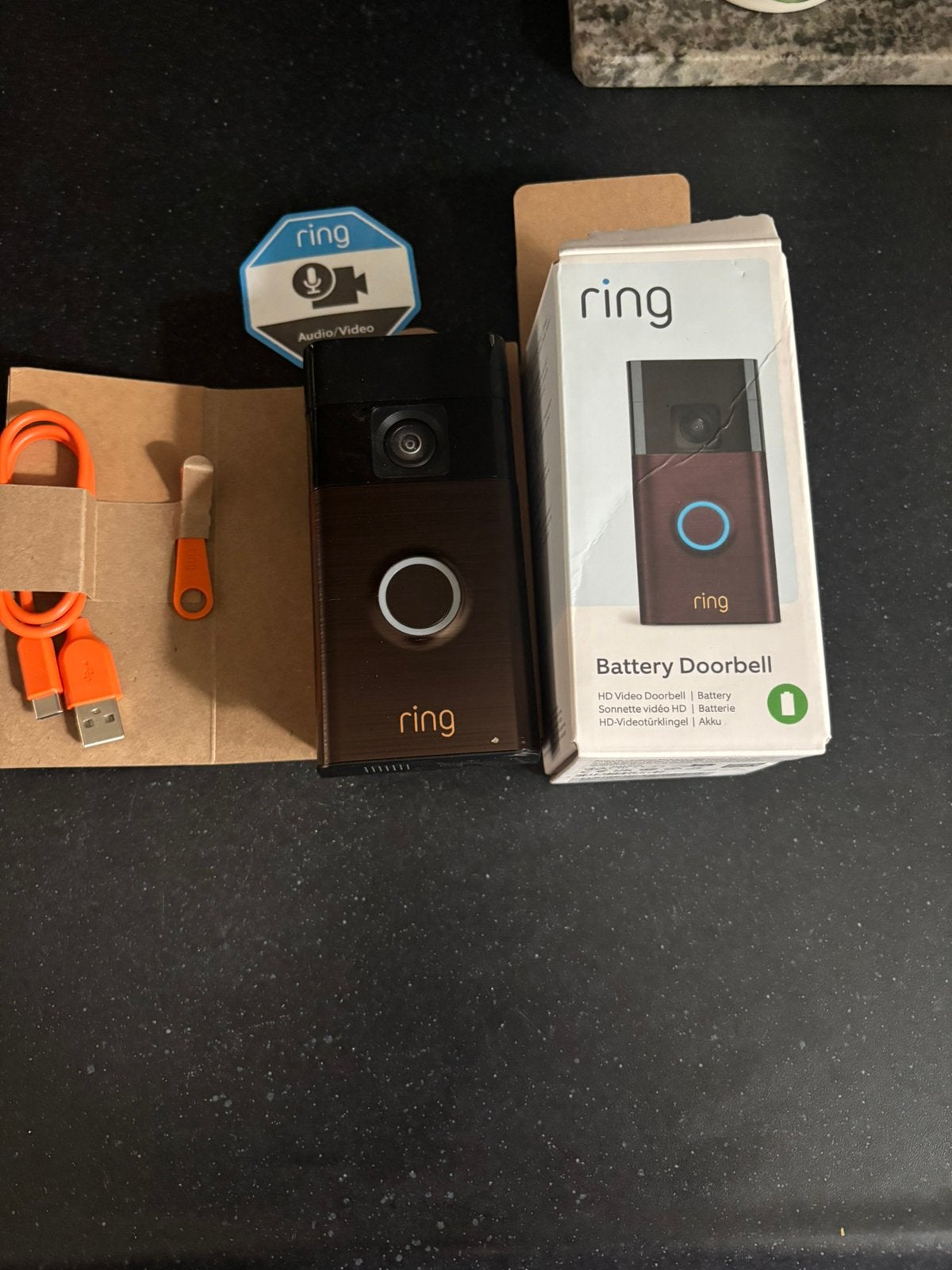 Ring Battery Video Doorbell - 1440p HD-video - Brons, Ophalen, Nieuw