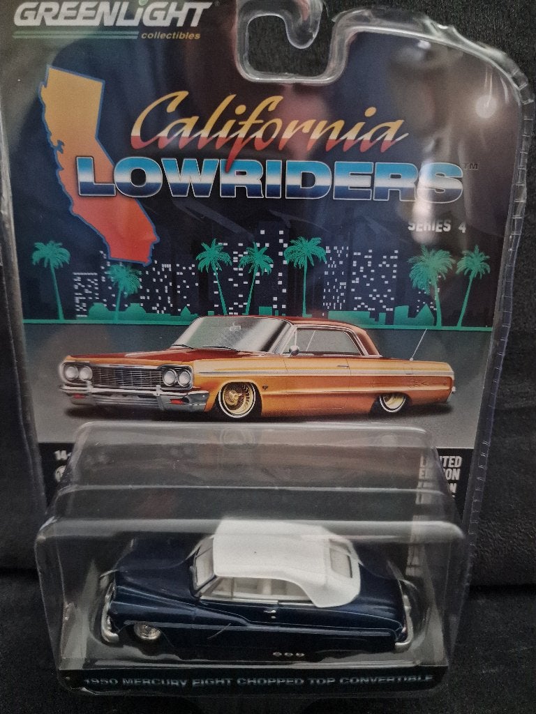 MercuryEight ChoppedTop Convertible"Lowrider"Greenlight 1:64, Christian@diecastcompany.nl, Auto, Diecast Company, Nieuw
