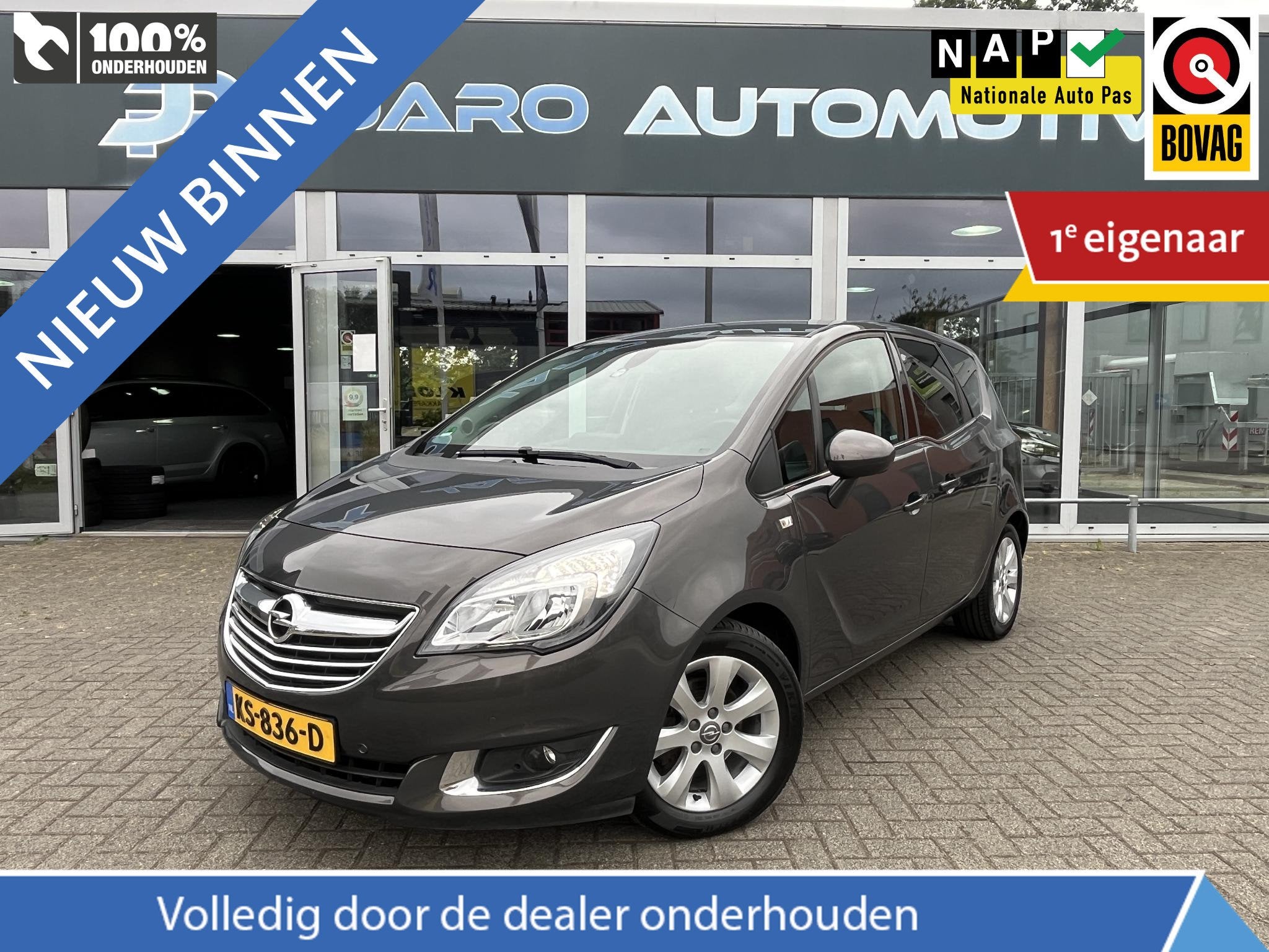 Opel Meriva 1.4 Turbo Blitz | Navigatie | PDC voor en achter, Auto's, Dealer onderhouden, Stof, Gebruikt, 4 cilinders