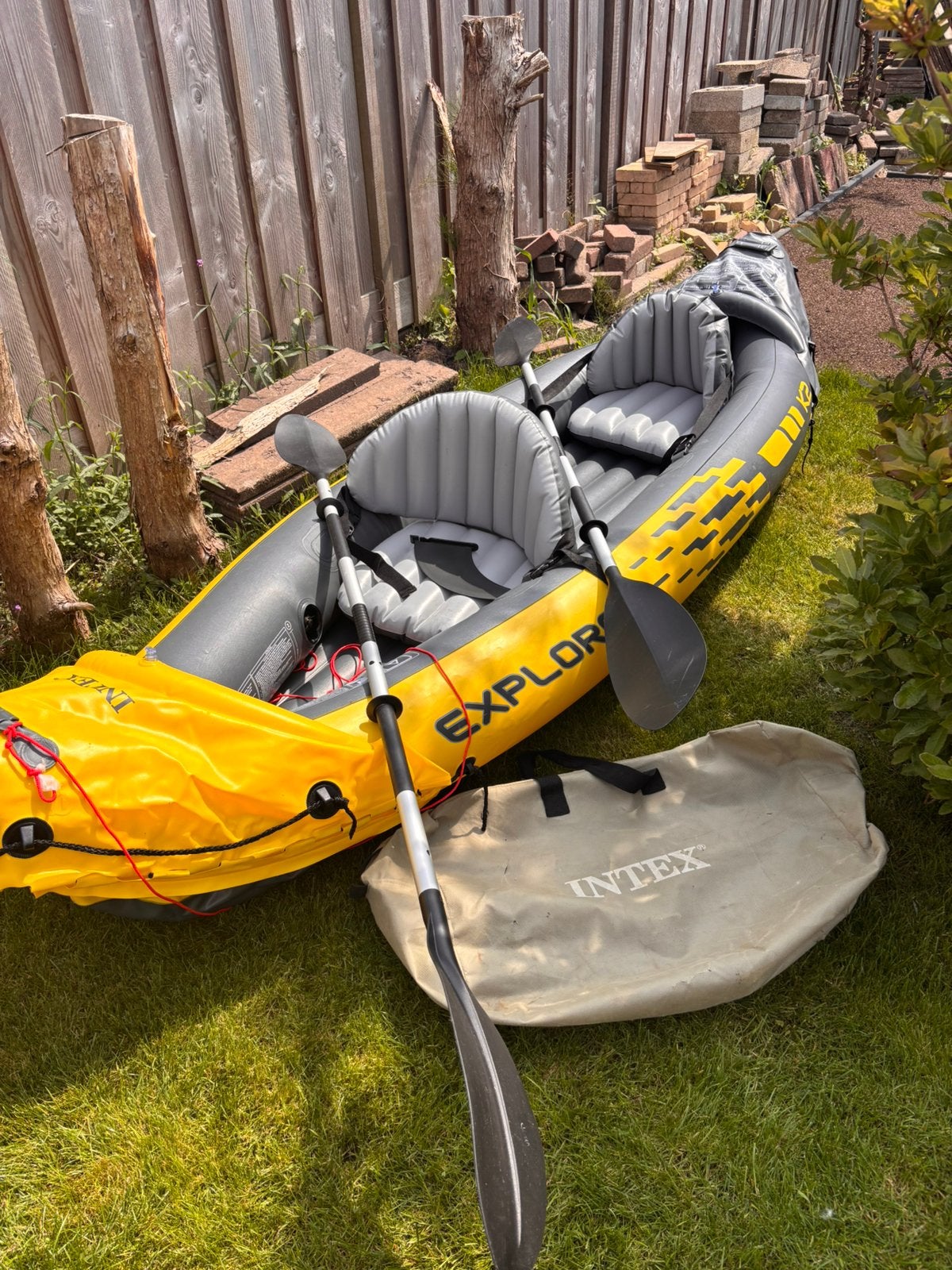 Intex explorer K2 opblaas kano 2 persoons, Ophalen, Zo goed als nieuw