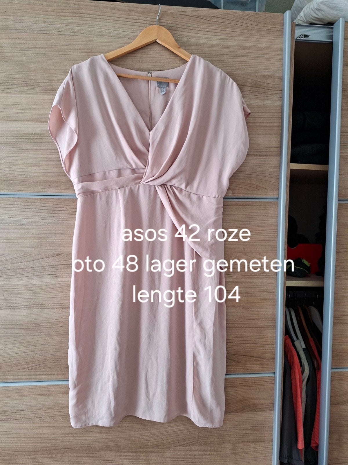 Asos jurkje roze maat 42, Maat 42/44 (L), Ophalen of Verzenden, Zo goed als nieuw, Roze