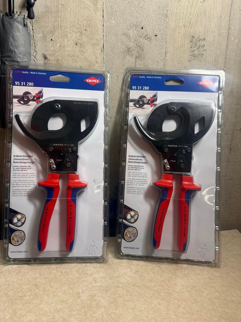 Knipex 95 31 280 Kabelschaar (2 stuks), Ophalen of Verzenden, Nieuw