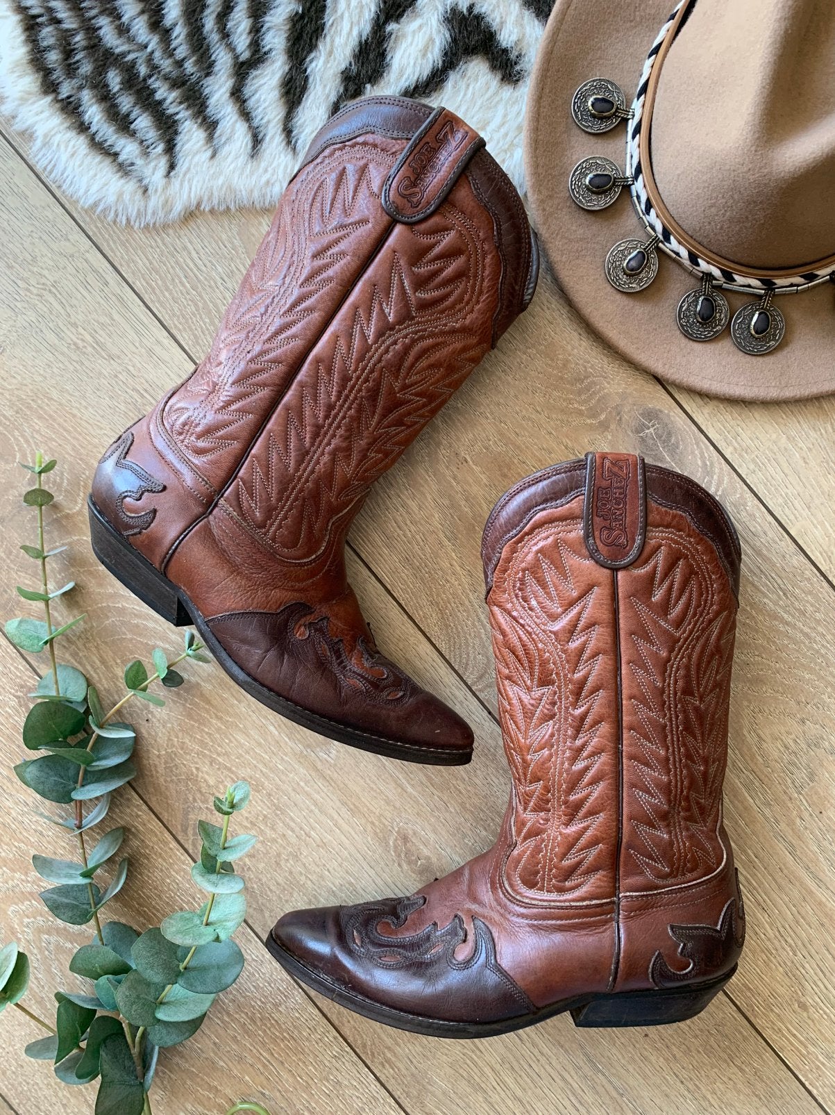 Joe Sanchez cowboylaarzen 38 western boots laarzen, Hoge laarzen, -, Ophalen of Verzenden, Zo goed als nieuw
