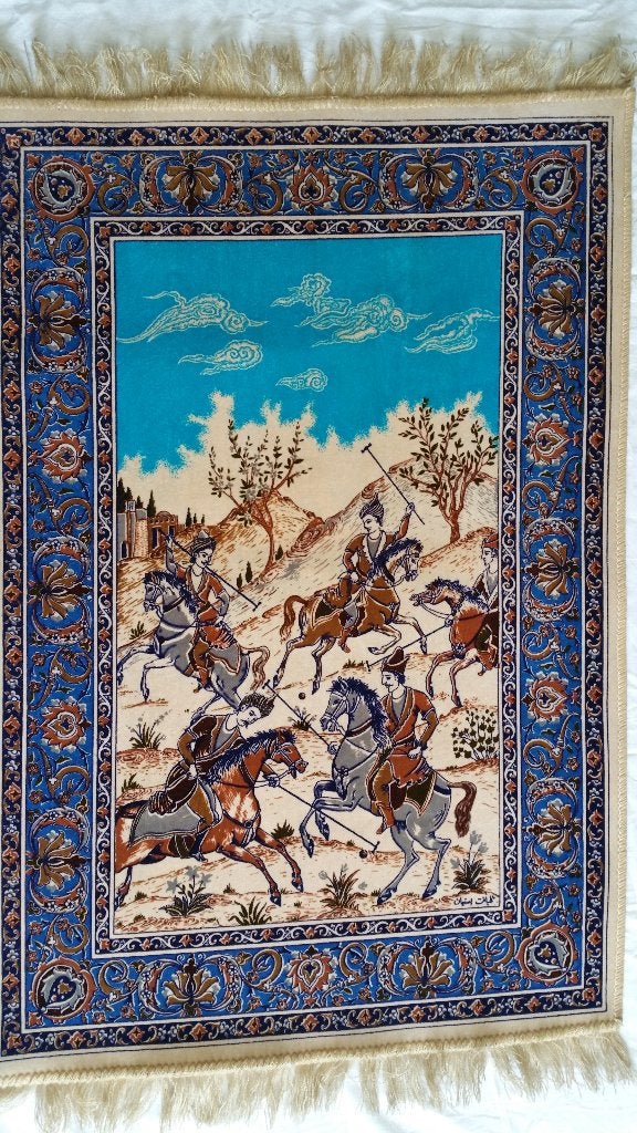 Prachtige Schilderij, Perzische tapijt ( niet-handgeknoopt), Ophalen, 100 tot 150 cm, 50 tot 100 cm, Zo goed als nieuw