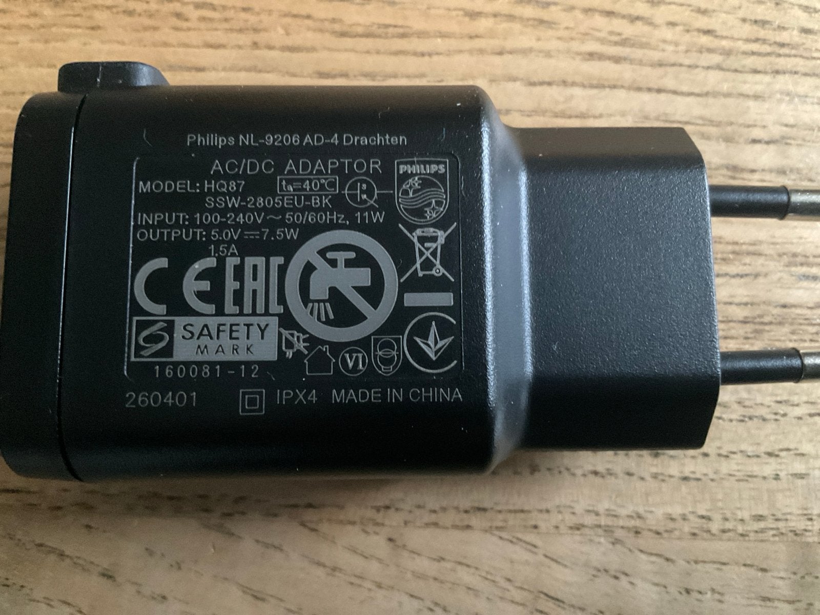 Philips NL-9206 AD-4 AC/DC Adapter - Oplader, Audio, Tv en Foto, Ophalen of Verzenden, Nieuw