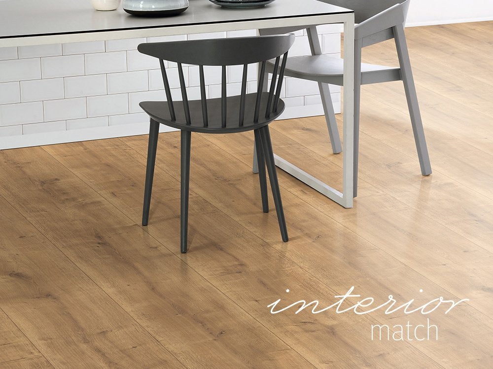 Kingsize Laminaat Hamilton Eik EL2733 32,7cm brede plank 8mm, 32,7cm Extra large laminaat vloer, Bruin, 75 m² of meer, Nieuw