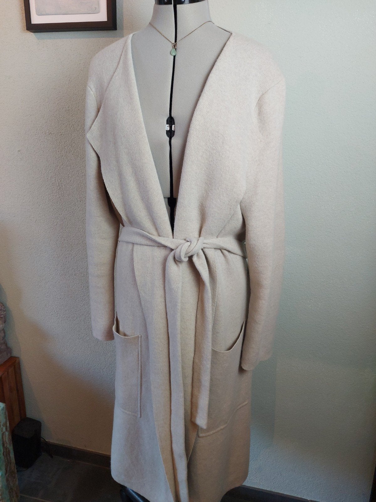 Knitted licht beige vest van extrafijne merino wol, XL, Verzenden, Beige, Maat 46/48 (XL) of groter, Zo goed als nieuw