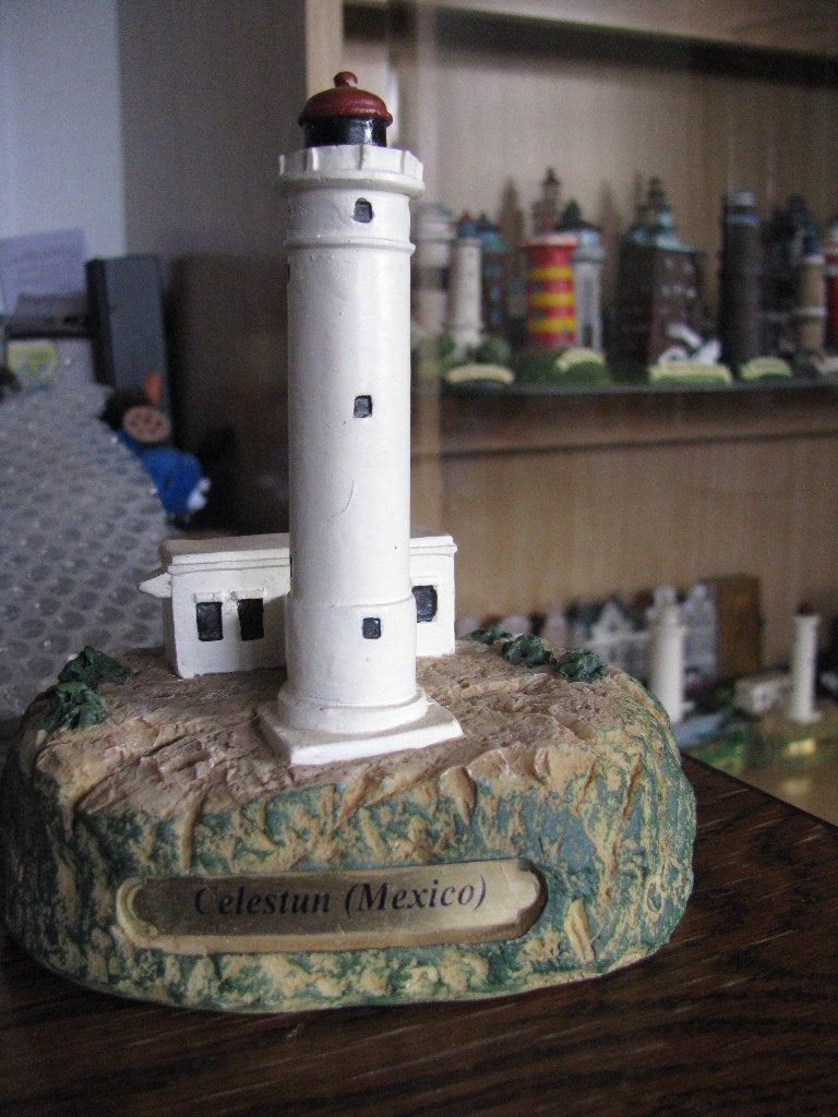 vuurtoren beeldje Mexico - Selestun lecturama, Ophalen of Verzenden, Zo goed als nieuw, Schaalmodel