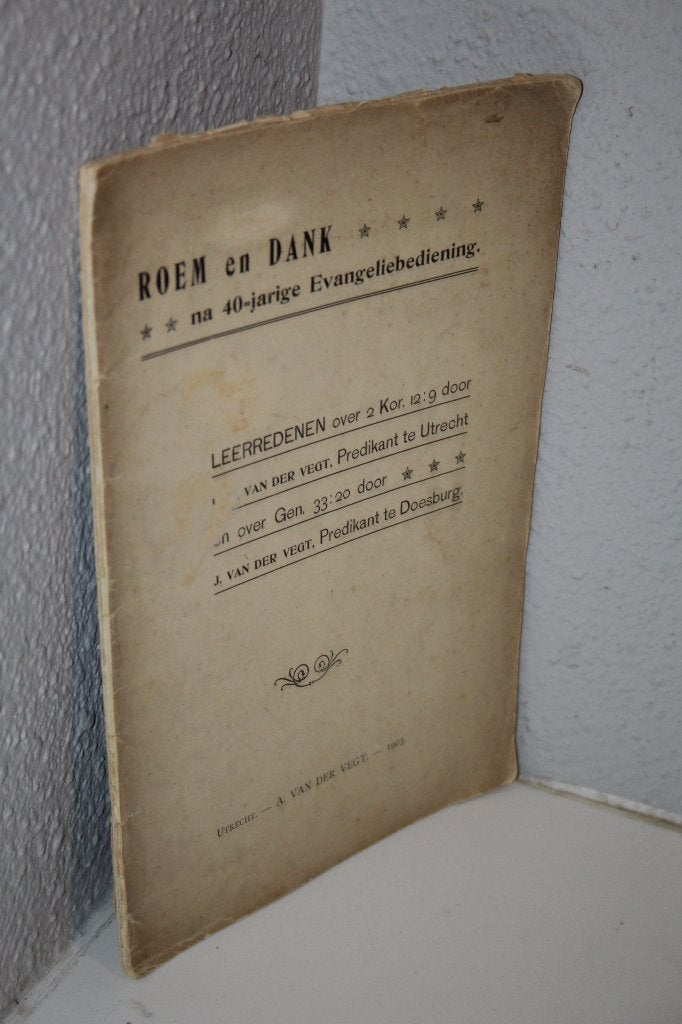 Roem en dank na 40-jarige Evangeliebediening. (1903), Boeken, Ophalen of Verzenden, Gelezen, Christendom | Protestants