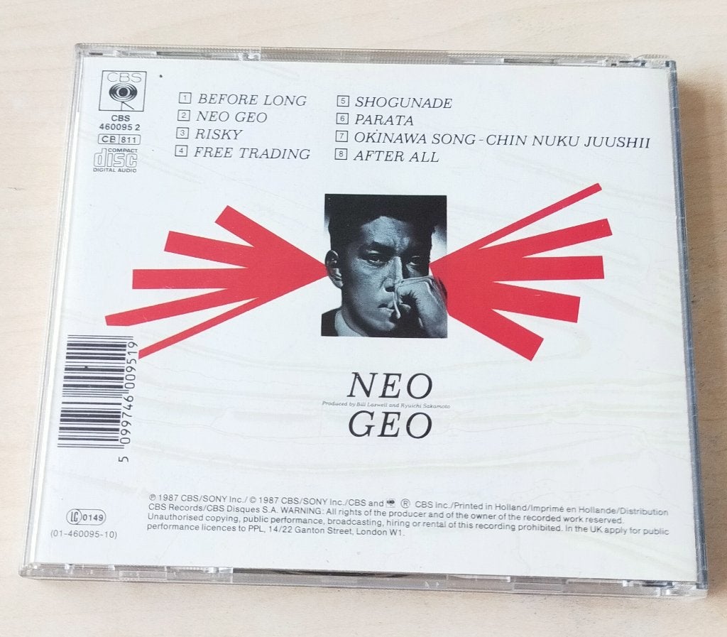 Ryuichi Sakamoto - Neo Geo CD 1987, Ophalen of Verzenden, Zo goed als nieuw, Elektronisch