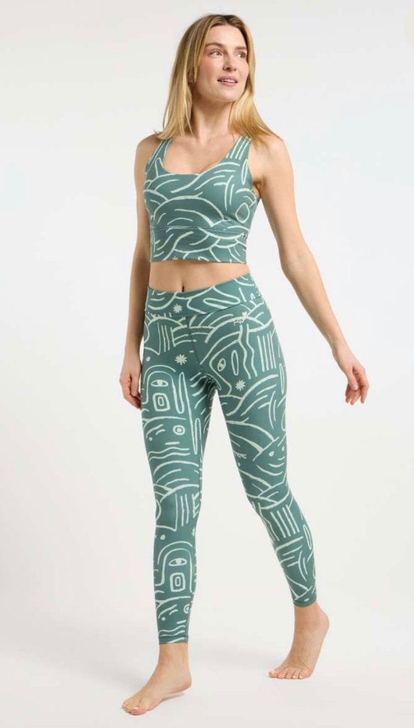 Ragwear vegan sport legging GINY groen print hoge taille, Ragwear, Nieuw, Ophalen of Verzenden, Ragwear