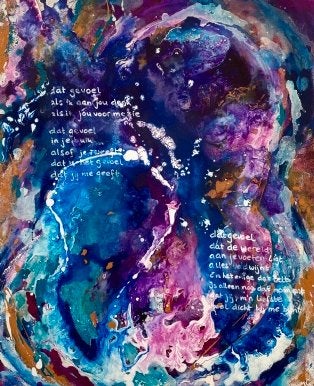 Dat gevoel (90 cm x 70 cm), Antiek en Kunst, Kunst | Schilderijen | Modern, Ophalen