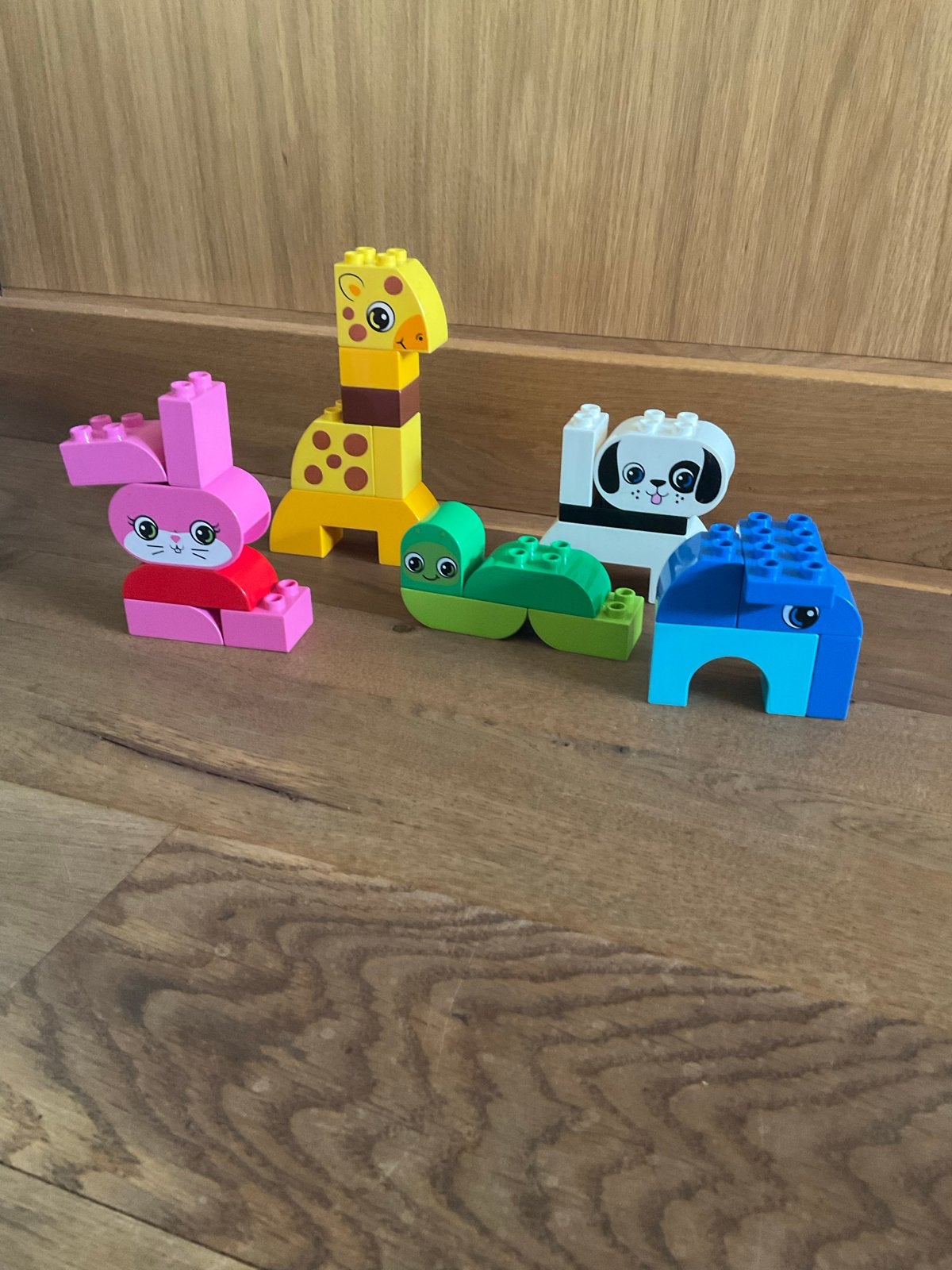 LEGO Duplo Dierenbouwplezier - Konijn, Giraffe, Schildpad, H, Ophalen of Verzenden, Zo goed als nieuw, Overige merken