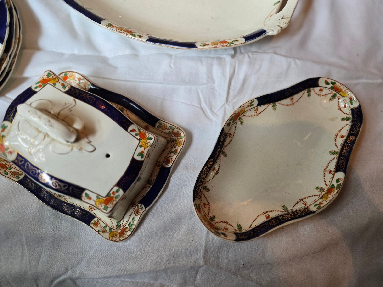 Antiek Engelse servies delen kaas/boterstolp Alfred Meaking, Antiek en Kunst, Ophalen of Verzenden