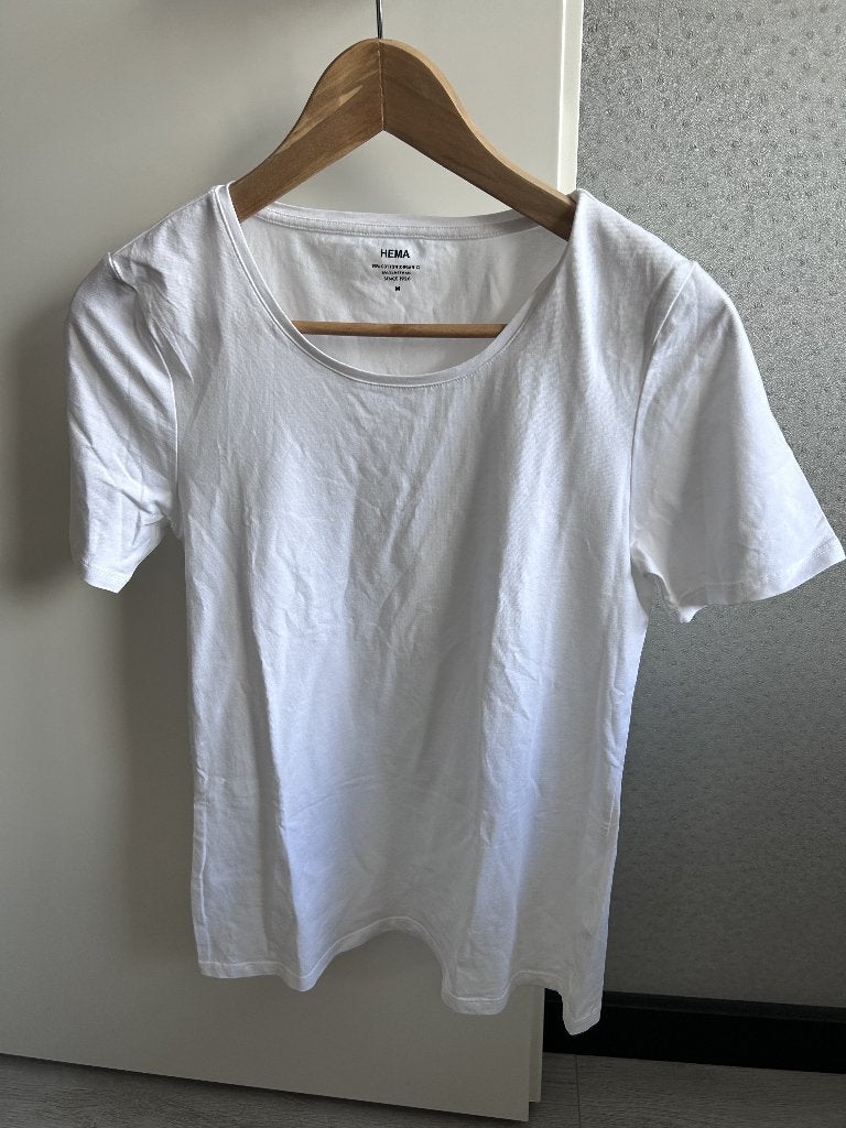 Hema wit T-shirt maat M, Maat 38/40 (M), Wit, Ophalen of Verzenden, Zo goed als nieuw