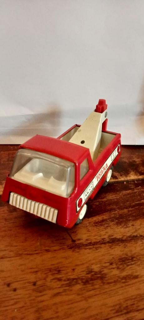 Vintage Tonka Kraanwagen - Rood Metaal Speelgoed, Verzamelen, Speelgoed, Ophalen of Verzenden, Gebruikt