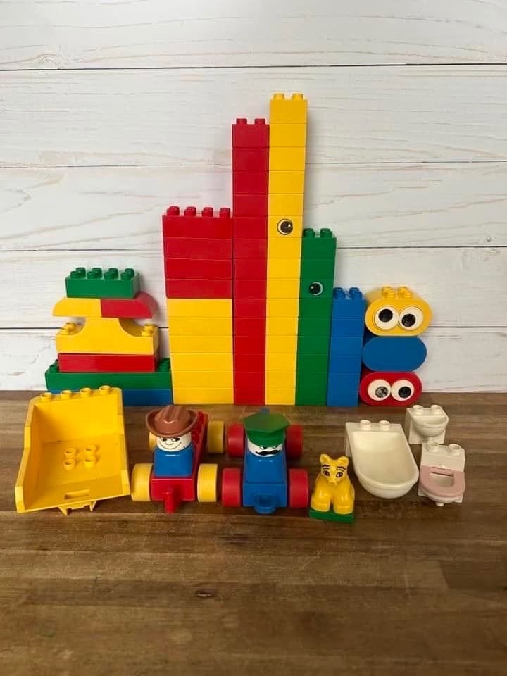 Grote partij vintage Lego Duplo met auto en dieren, Ophalen of Verzenden, Gebruikt, Losse stenen, Duplo