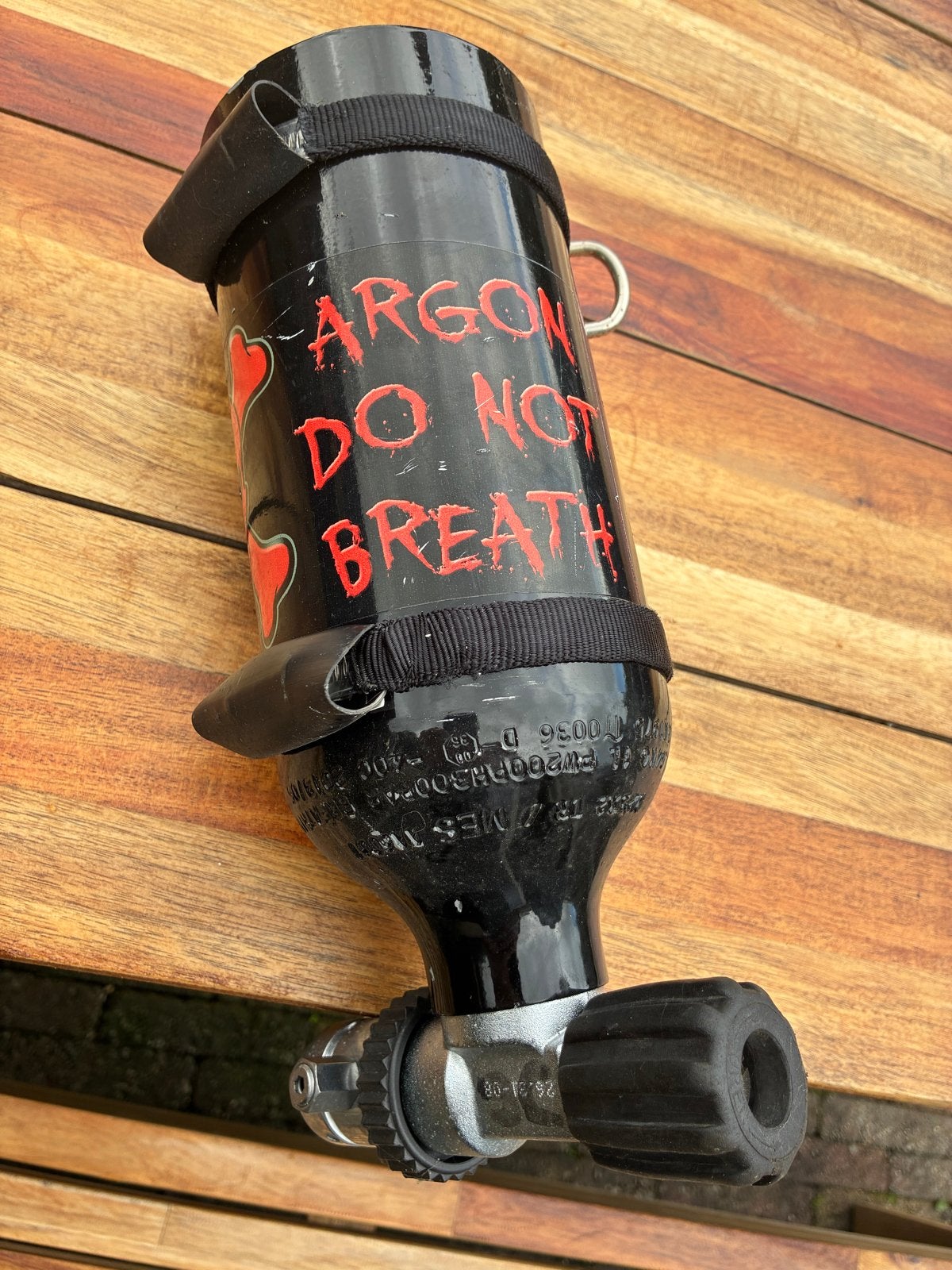 Argonfles voor verwarming droogpak (uit de keur), Ophalen of Verzenden, Gebruikt, Duikfles