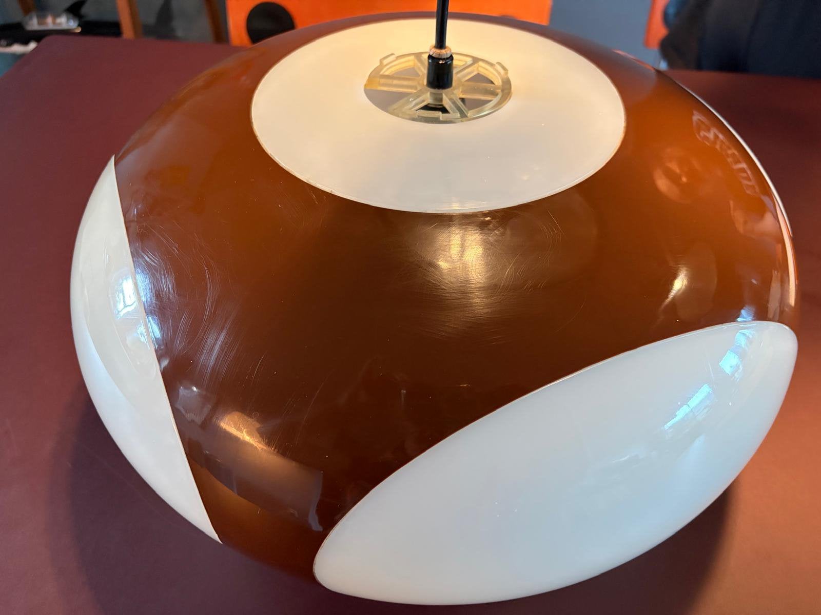 Vintage Space Age UFO bug eye hanglamp Massive jaren 70, Huis en Inrichting, E27 (groot), Zo goed als nieuw, Kunststof, Ophalen
