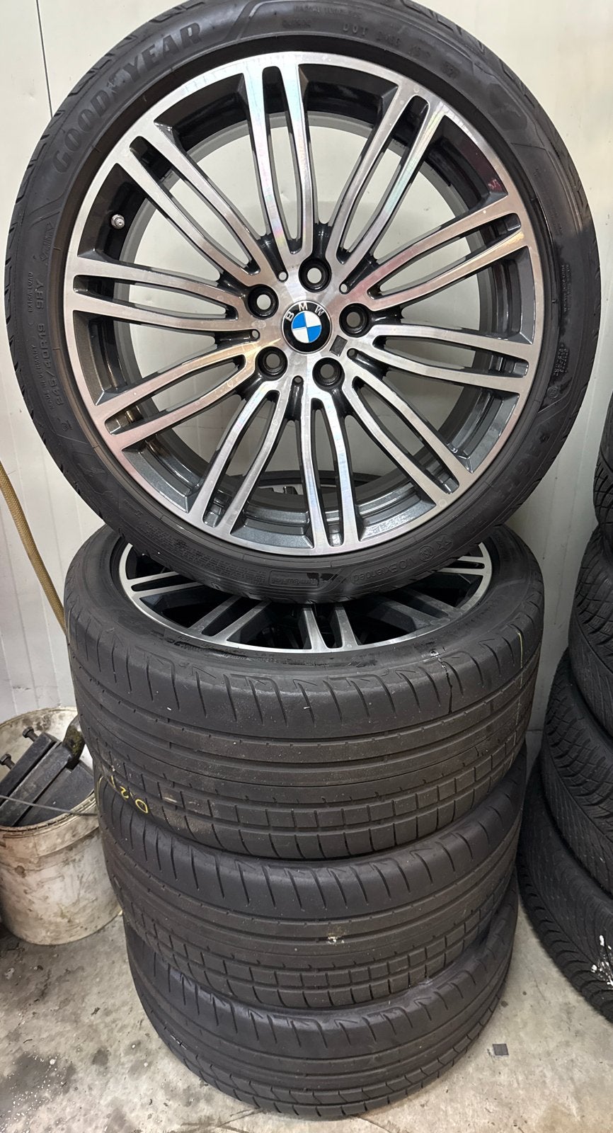 BMW 19” breedteset origineel BMW styling 664M g30 g31 5serie, Auto-onderdelen, Gebruikt, Duitsland, 275 mm, Banden en Velgen