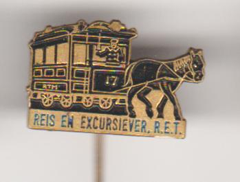 Reis en excursie ver. R.E.T., Verzamelen, Speldjes, Pins en Buttons, Verzenden, Zo goed als nieuw, Overige onderwerpen