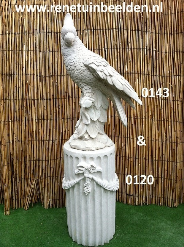 Kaketoe met zuil. nr 0143 & 0120., Ophalen, Nieuw, Beton, Overige typen