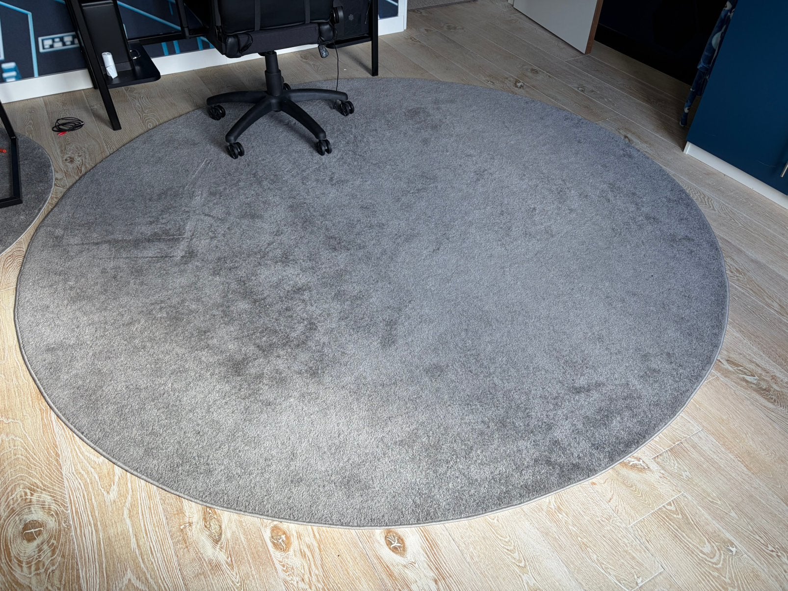 Vloerkleed rond 250cm, donkergrijs, Ophalen, Rond, 200 cm of meer, Zo goed als nieuw