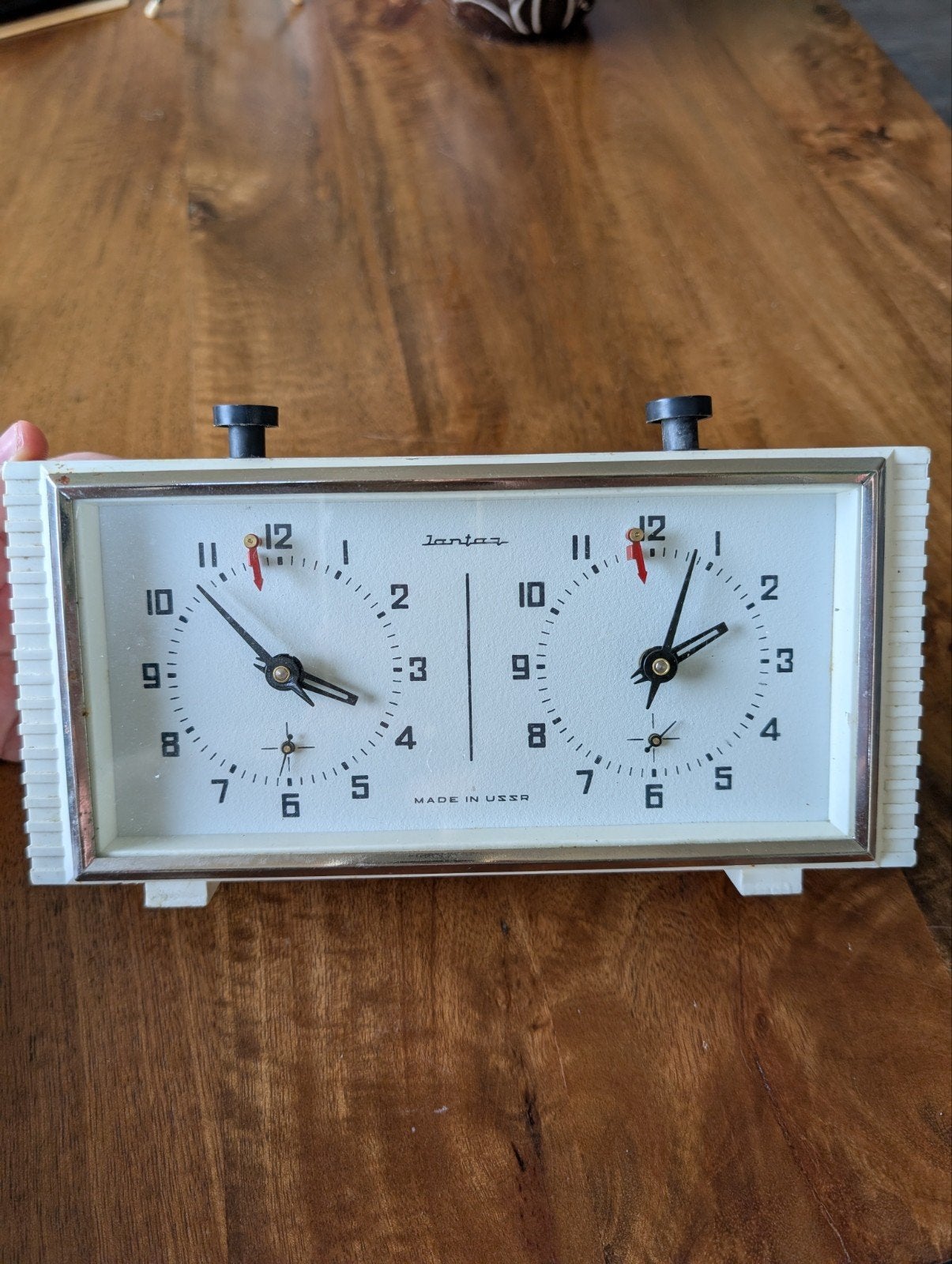 Vintage mechanische Jantar schaakklok, USSR, jaren '70, Ophalen of Verzenden, Gebruikt
