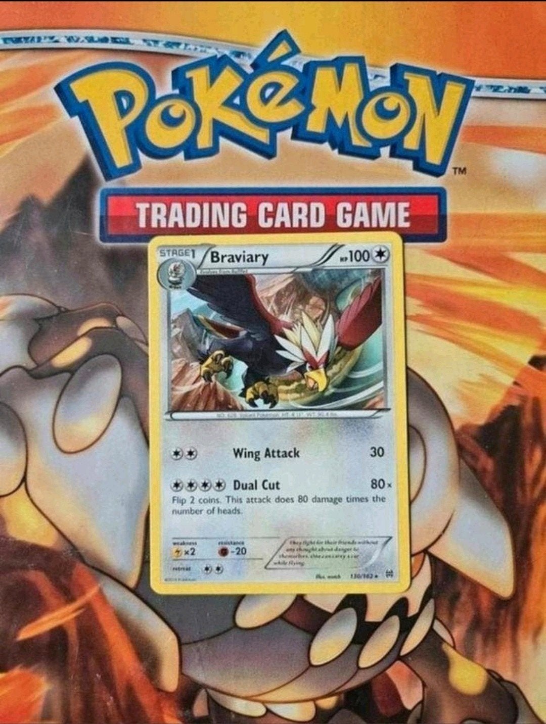 Braviary 130/162 rare XY BREAKthrough pokemon kaart, Ophalen of Verzenden, Zo goed als nieuw, Losse kaart