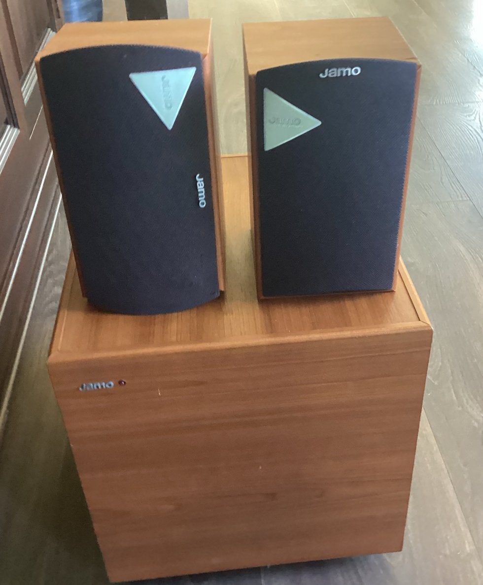 Jamo E5-Serie -Actieve Subwoofer, Center & Satelliet Speaker, Ophalen, Gebruikt, Subwoofer, 60 tot 120 watt