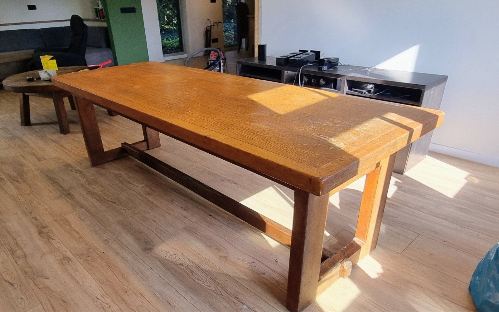 Massieve Kloostertafel - Eikenhout, Huis en Inrichting, Ophalen, Gebruikt, Eikenhout, 200 cm of meer