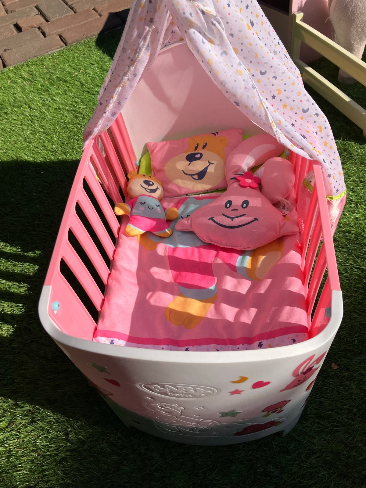Baby Born wieg met hemeltje en accessoires, Ophalen of Verzenden, Zo goed als nieuw, Babypop