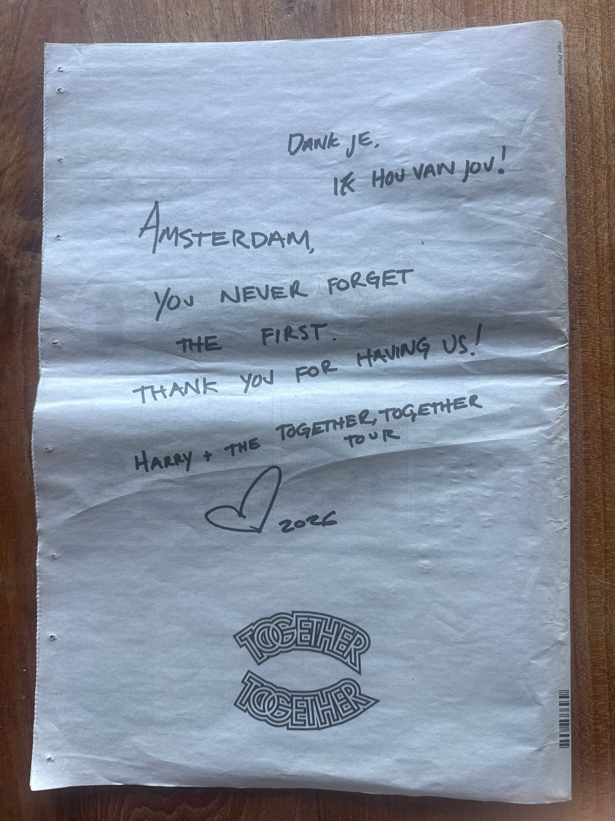 Parool Harry Styles 6 juni gratis op te halen., Eén persoon, Juni