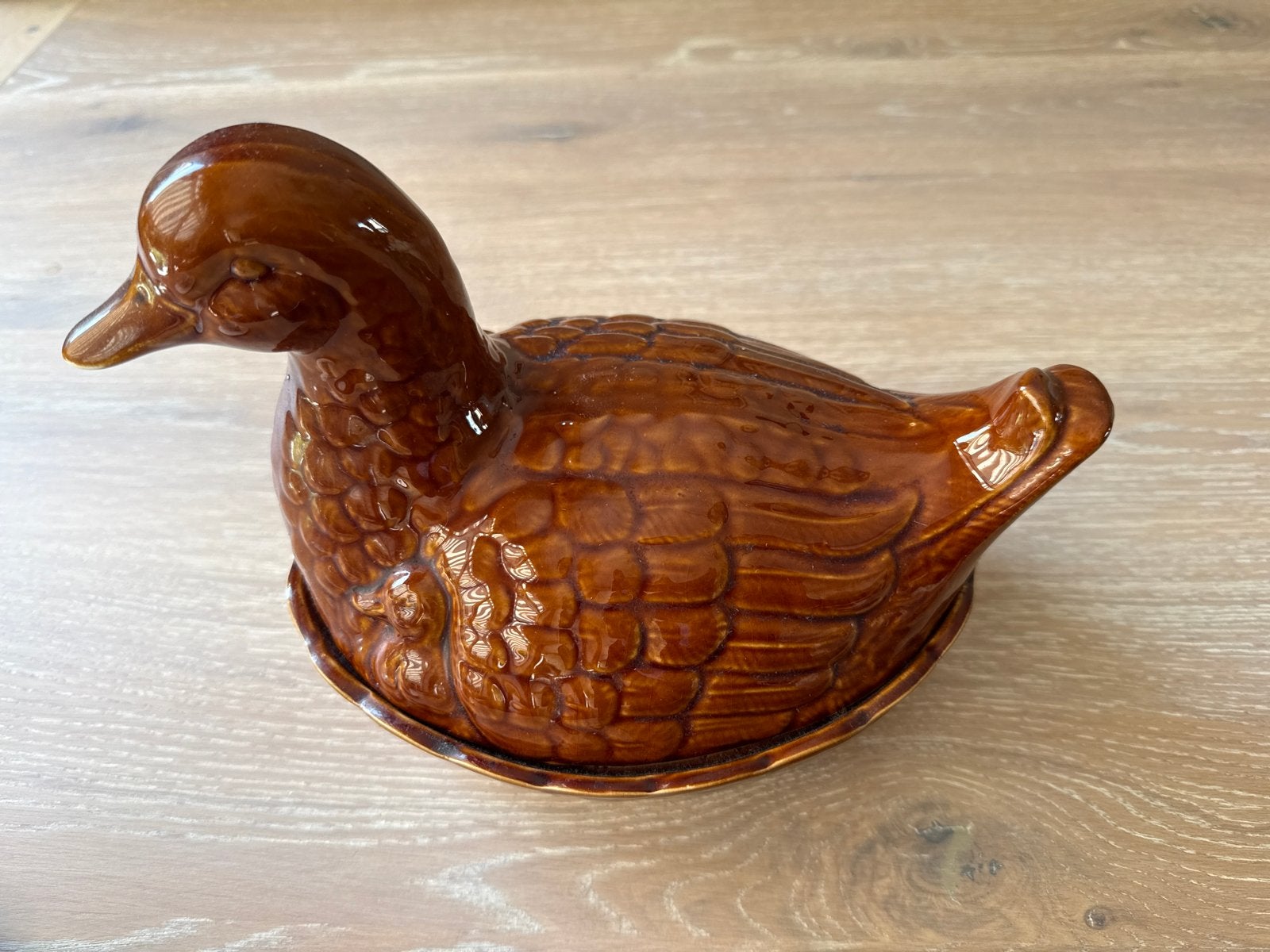 Vintage Aardewerk Eendenbotervloot - Bruin Geglazuurd, Ophalen of Verzenden