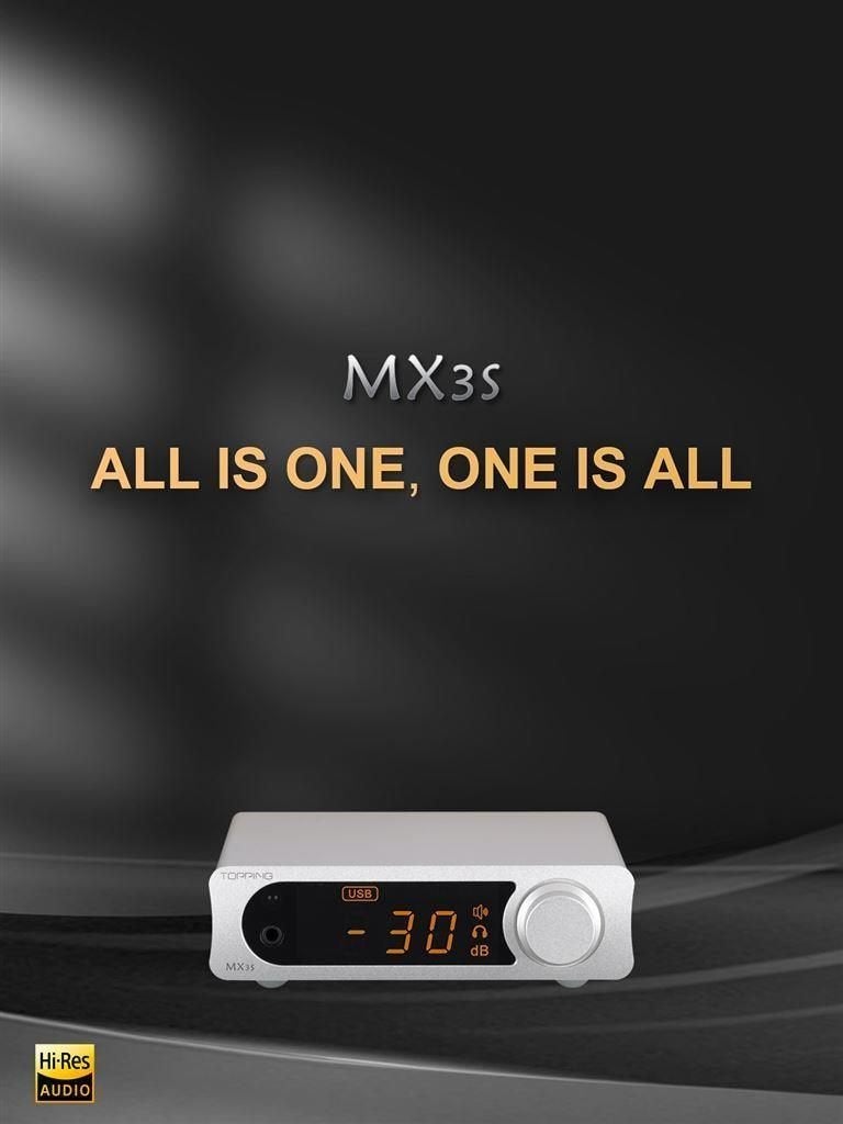 TOPPING MX3s DAC & Amplifier Zilver, Ophalen of Verzenden, Nieuw, Overige merken
