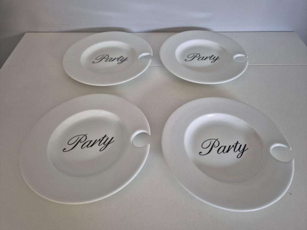 Riviera Maison - set van 4 Party borden, Ophalen, Nieuw, Bord(en), Overige stijlen