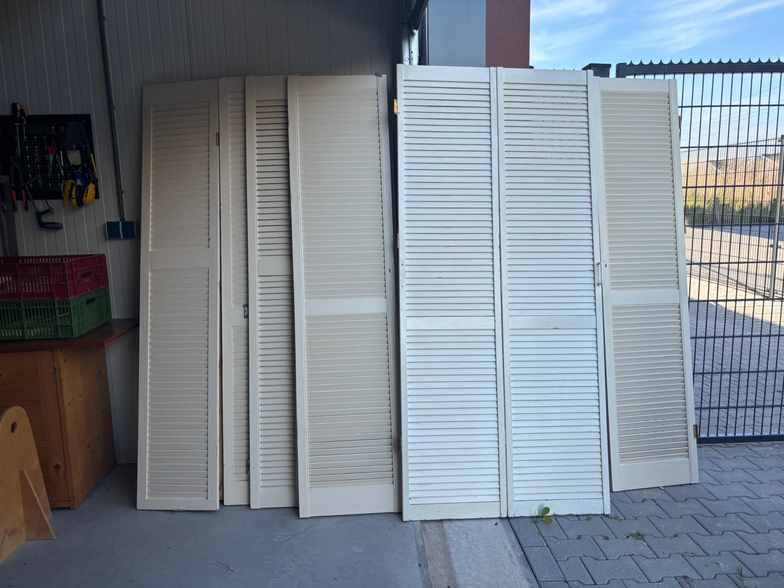 Franse louvredeuren / shutters – houten deuren – 7 stuks, Huis en Inrichting, Ophalen, Gebruikt