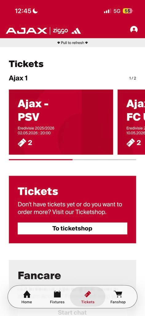 Ajax - PSV, Tickets en Kaartjes, Eén persoon, Februari