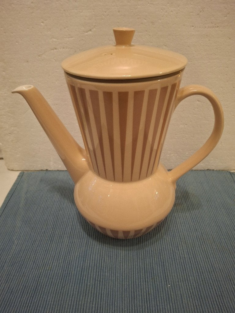 Douwe Egberts - aardewerk koffiepot met kunststof filter, Ophalen of Verzenden