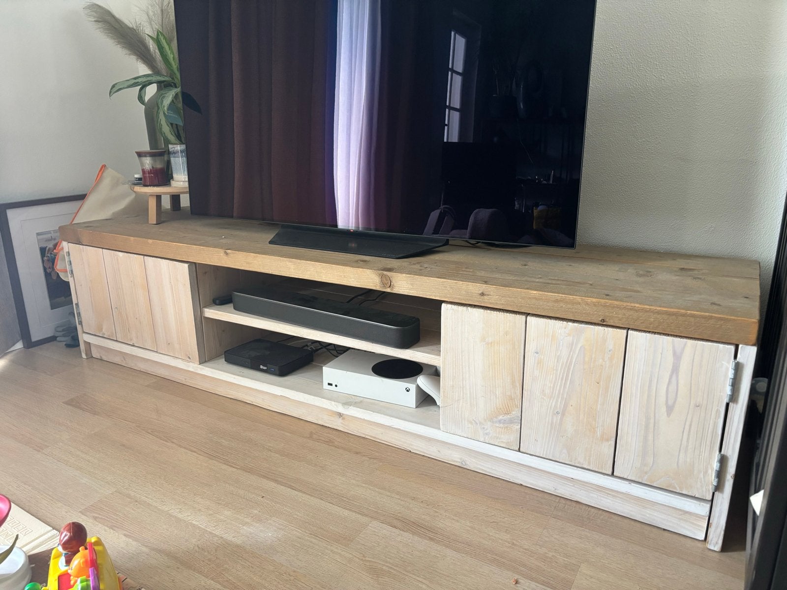 tv-meubel met opbergruimte, Ophalen, Gebruikt, 200 cm of meer, Minder dan 100 cm
