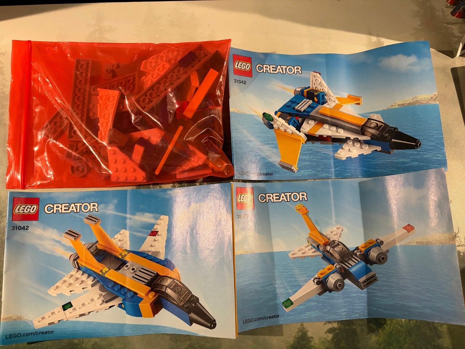 Lego Creator 31042: 3-in-1 Vliegtuig Set (compleet), Gebruikt, Lego, Ophalen of Verzenden, Compleet